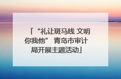 “礼让斑马线 文明你我他” 青岛市审计局开展主题活动