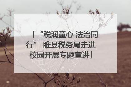 “税润童心 法治同行” 睢县税务局走进校园开展专题宣讲