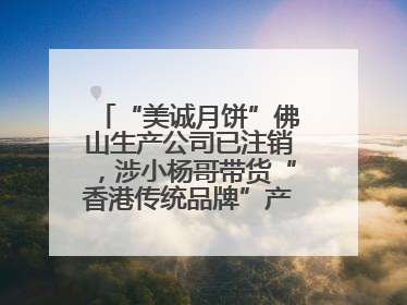 “美诚月饼”佛山生产公司已注销，涉小杨哥带货“香港传统品牌”产地争议事件
