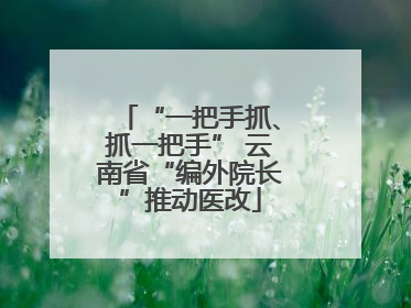 “一把手抓、抓一把手” 云南省“编外院长”推动医改