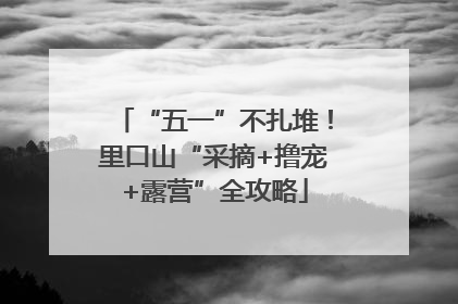 “五一”不扎堆！里口山“采摘+撸宠+露营”全攻略