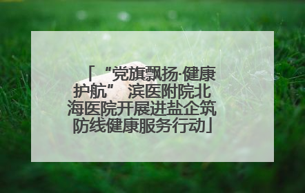 “党旗飘扬·健康护航” 滨医附院北海医院开展进盐企筑防线健康服务行动