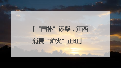 “国补”添柴，江西消费“炉火”正旺