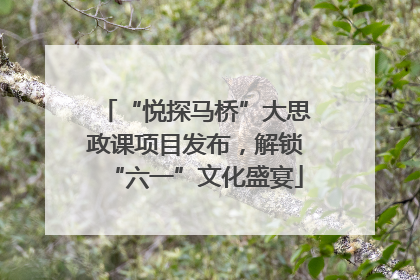 “悦探马桥”大思政课项目发布，解锁“六一”文化盛宴
