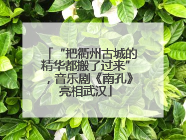 “把衢州古城的精华都搬了过来”，音乐剧《南孔》亮相武汉