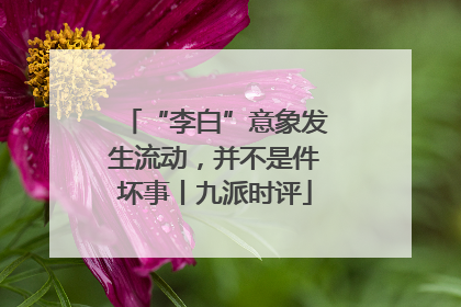 “李白”意象发生流动，并不是件坏事丨九派时评