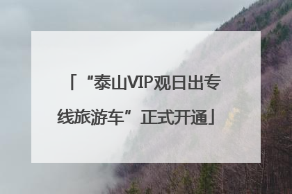 “泰山VIP观日出专线旅游车”正式开通