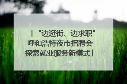 “边逛街、边求职” 呼和浩特夜市招聘会探索就业服务新模式