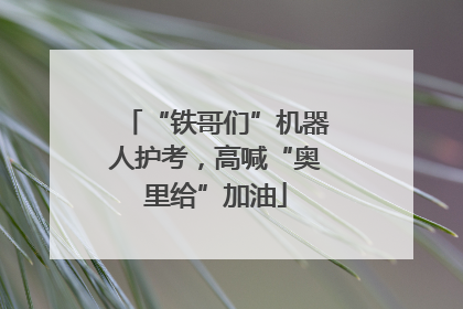 “铁哥们”机器人护考，高喊“奥里给”加油