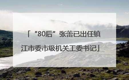 “80后”张蕾已出任镇江市委市级机关工委书记