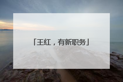 王红，有新职务