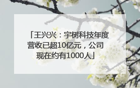 王兴兴：宇树科技年度营收已超10亿元，公司现在约有1000人