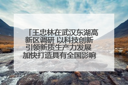 王忠林在武汉东湖高新区调研 以科技创新引领新质生产力发展 加快打造具有全国影响力的科技创新高地
