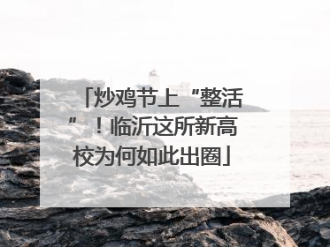 炒鸡节上“整活”！临沂这所新高校为何如此出圈