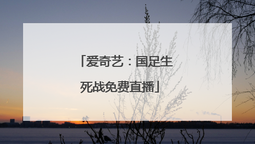 爱奇艺：国足生死战免费直播
