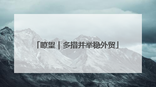 瞭望｜多措并举稳外贸