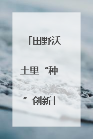田野沃土里“种”创新