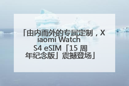 由内而外的专属定制，Xiaomi Watch S4 eSIM「15 周年纪念版」震撼登场
