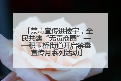 禁毒宣传进楼宇，全民共建“无毒商圈”——积玉桥街道开启禁毒宣传月系列活动