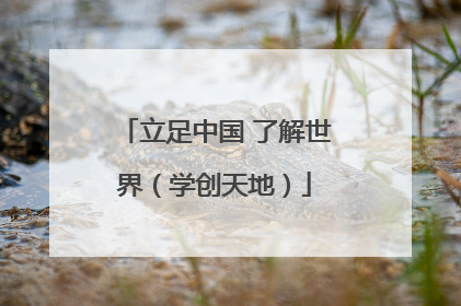 立足中国 了解世界（学创天地）