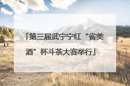 第三届武宁宁红“省美酒”杯斗茶大赛举行