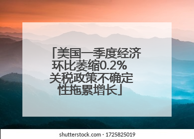 美国一季度经济环比萎缩0.2% 关税政策不确定性拖累增长