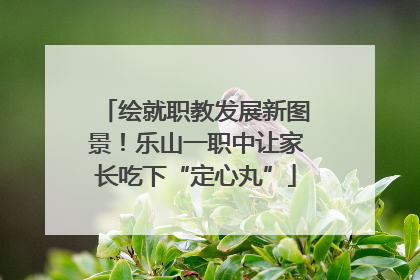 绘就职教发展新图景！乐山一职中让家长吃下“定心丸”