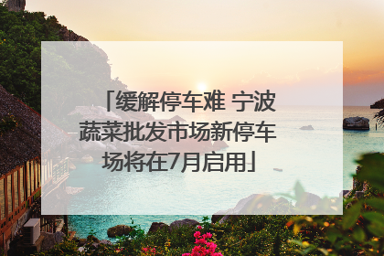 缓解停车难 宁波蔬菜批发市场新停车场将在7月启用