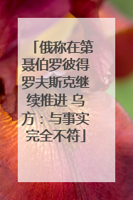 俄称在第聂伯罗彼得罗夫斯克继续推进 乌方：与事实完全不符