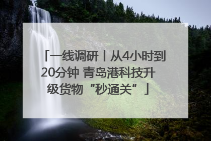 一线调研丨从4小时到20分钟 青岛港科技升级货物“秒通关”