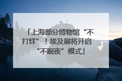 上海部分博物馆“不打烊”！埃及展将开启“不眠夜”模式