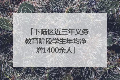 下陆区近三年义务教育阶段学生年均净增1400余人