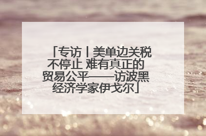 专访丨美单边关税不停止 难有真正的贸易公平——访波黑经济学家伊戈尔