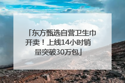 东方甄选自营卫生巾开卖！上线14小时销量突破30万包