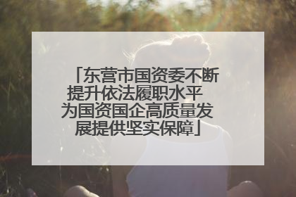 东营市国资委不断提升依法履职水平 为国资国企高质量发展提供坚实保障