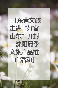 东营文旅走进“好客山东”开封、沈阳夏季文旅产品推广活动