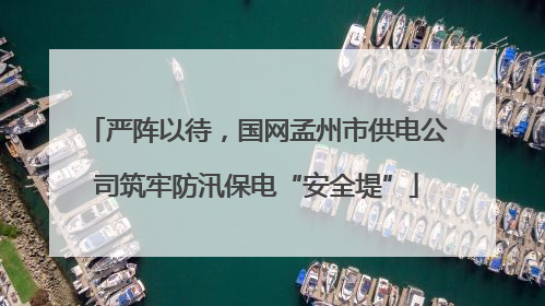 严阵以待，国网孟州市供电公司筑牢防汛保电“安全堤”