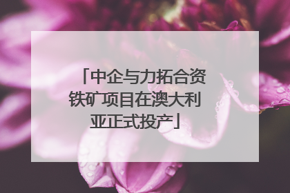 中企与力拓合资铁矿项目在澳大利亚正式投产