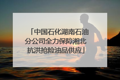 中国石化湖南石油分公司全力保障湘北抗洪抢险油品供应