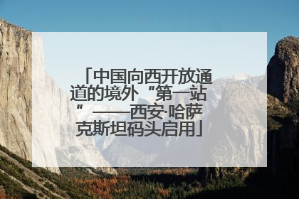 中国向西开放通道的境外“第一站”——西安·哈萨克斯坦码头启用
