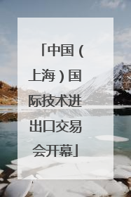 中国（上海）国际技术进出口交易会开幕