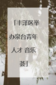 丰泽区举办泉台青年人才 音乐荟