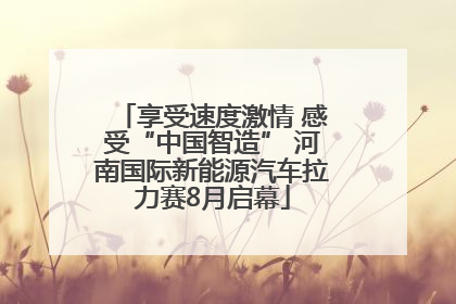 享受速度激情 感受“中国智造” 河南国际新能源汽车拉力赛8月启幕