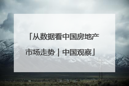 从数据看中国房地产市场走势｜中国观察