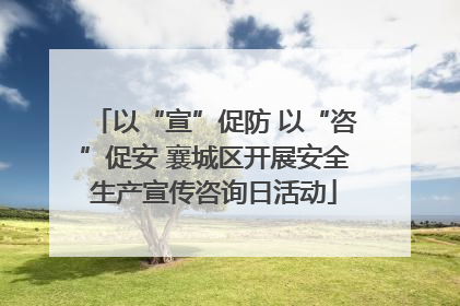 以“宣”促防 以“咨”促安 襄城区开展安全生产宣传咨询日活动