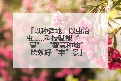 以种适地、以虫治虫……科技赋能“三夏” “智慧种地”绘就好“丰”景