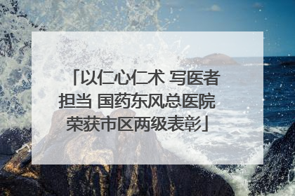 以仁心仁术 写医者担当 国药东风总医院荣获市区两级表彰