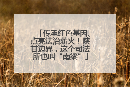 传承红色基因、点亮法治薪火！陕甘边界，这个司法所也叫“南梁”