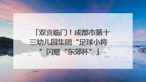 双喜临门！成都市第十三幼儿园集团“足球小将”闪耀“东郊杯”