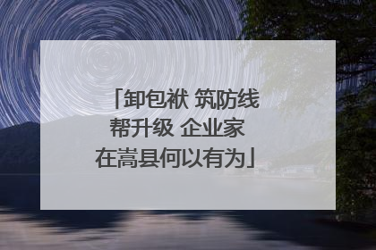 卸包袱 筑防线 帮升级 企业家在嵩县何以有为